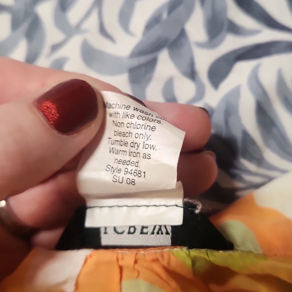 J. Crew Yellow and Orange Retro Top, Size Small - Picture 6 of 9